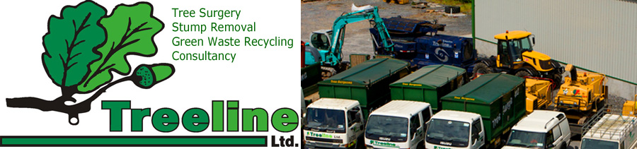 Treeline, tree felling, tree fellers, tree surgery, tree surgeon, site clearance, stump removal, tub grinder, green waste recycling, South East Ireland